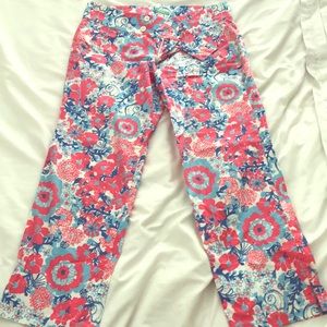 Lilly Pulitzer cotton crop pants size 8.